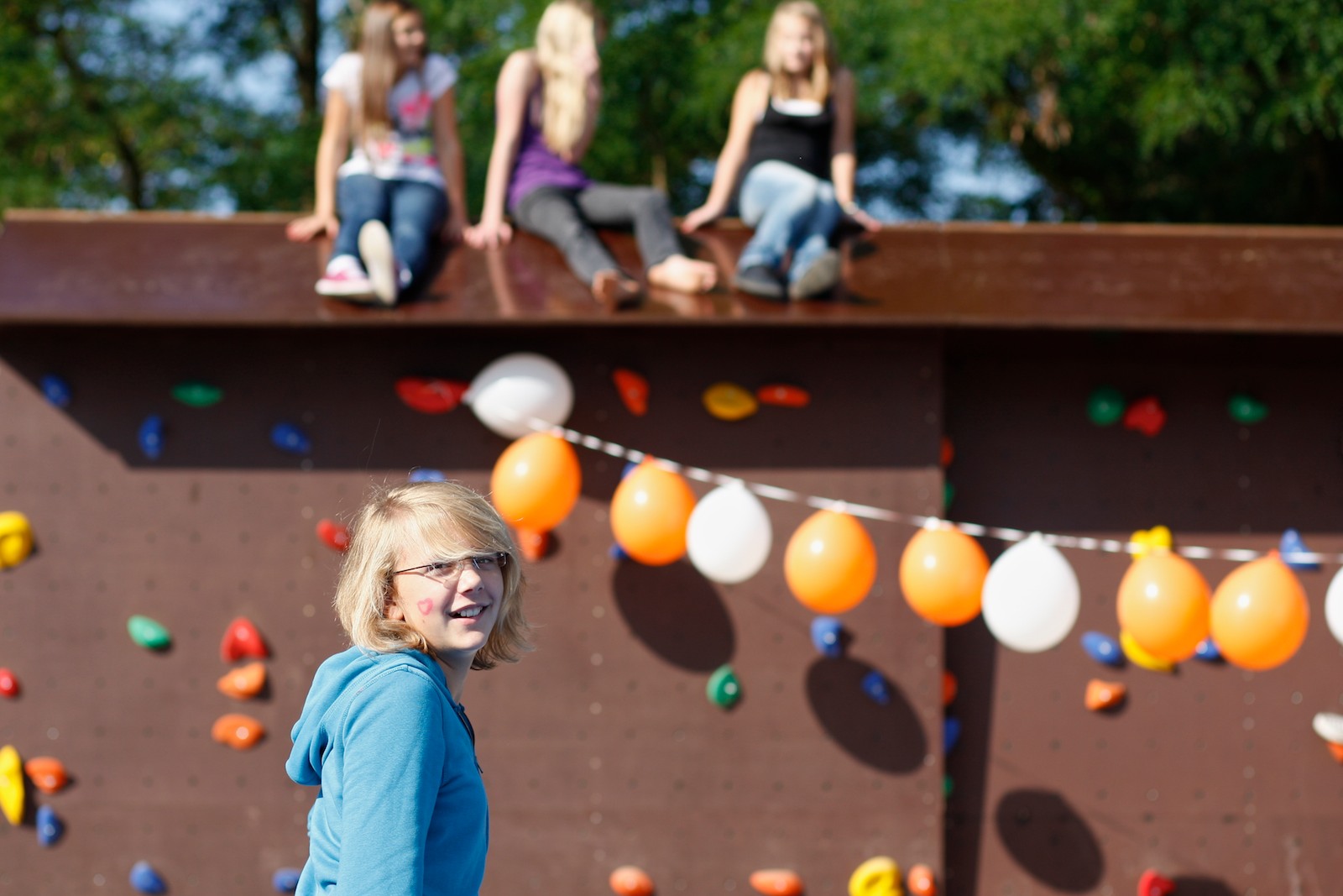 Boulderwand beim Sommerfest Boulderwand beim Sommerfest