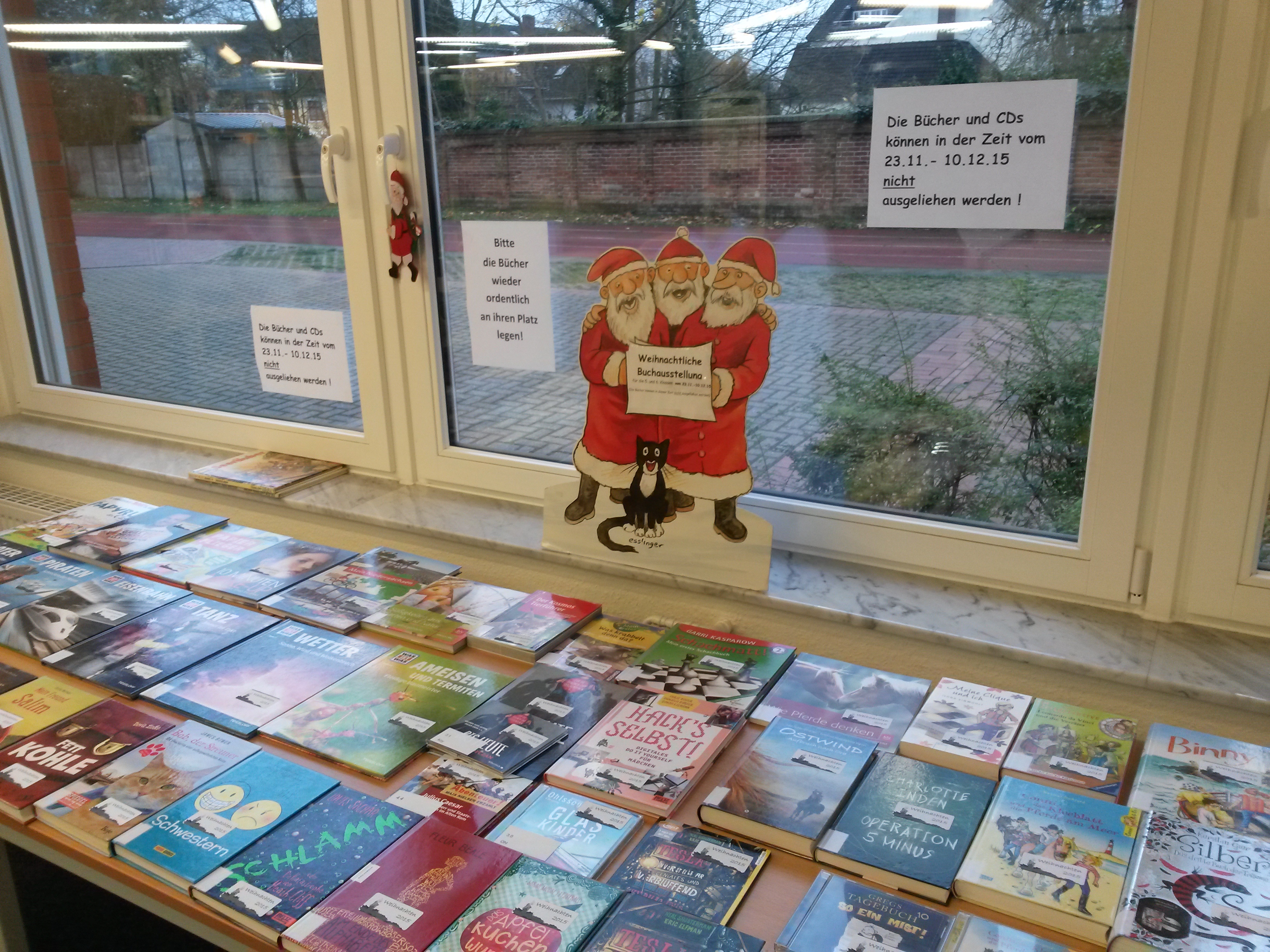 Weihnachtliche Buchausstattung